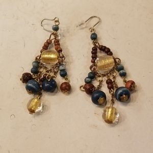 Vintage Beaded Dangle Earrings